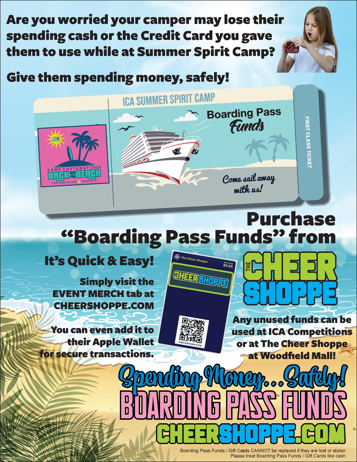 Camp Castaway Boarding Pass Funds