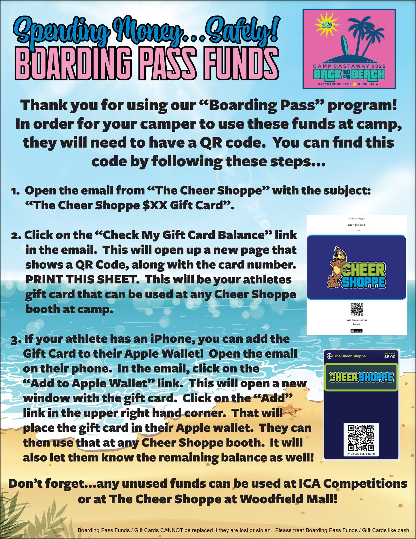 Camp Castaway Boarding Pass Funds